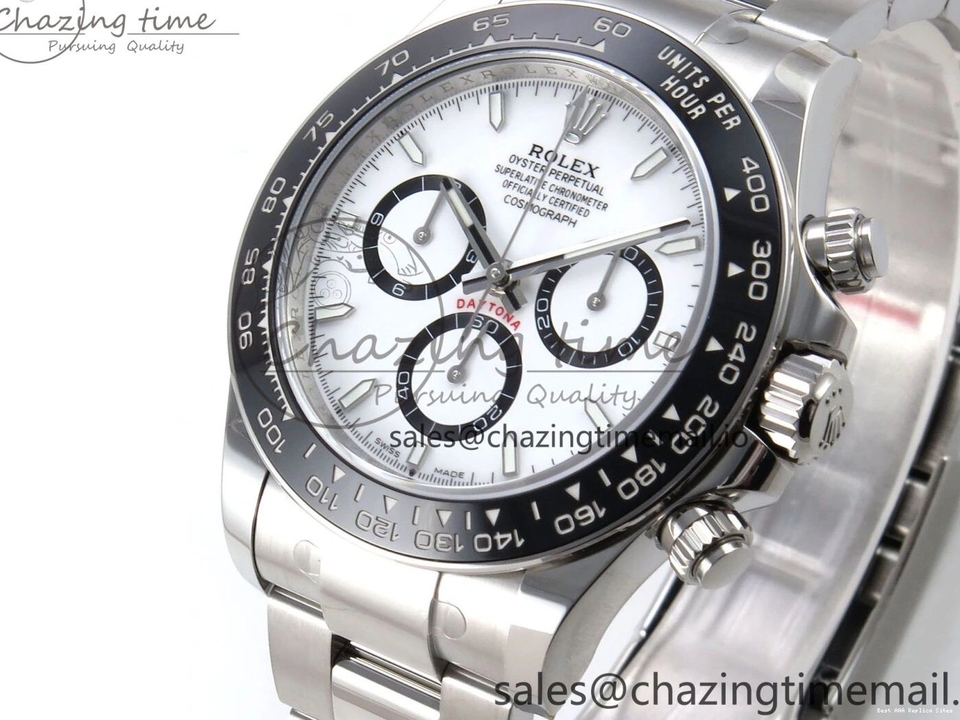 AAA Replica Watches SS SA EWEF 126500 Best White Dial Youthful Bracelet on Steel 1181 Edition Daytona 1:1 904L 0106